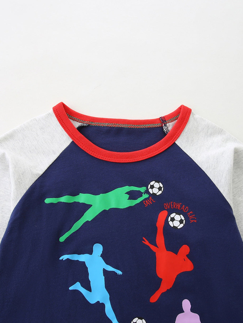 Children's Soccer Player Graphic Long Sleeve T-Shirt