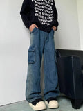 Men's Full Size Cargo Wide Leg Baggy Jeans Plus Size