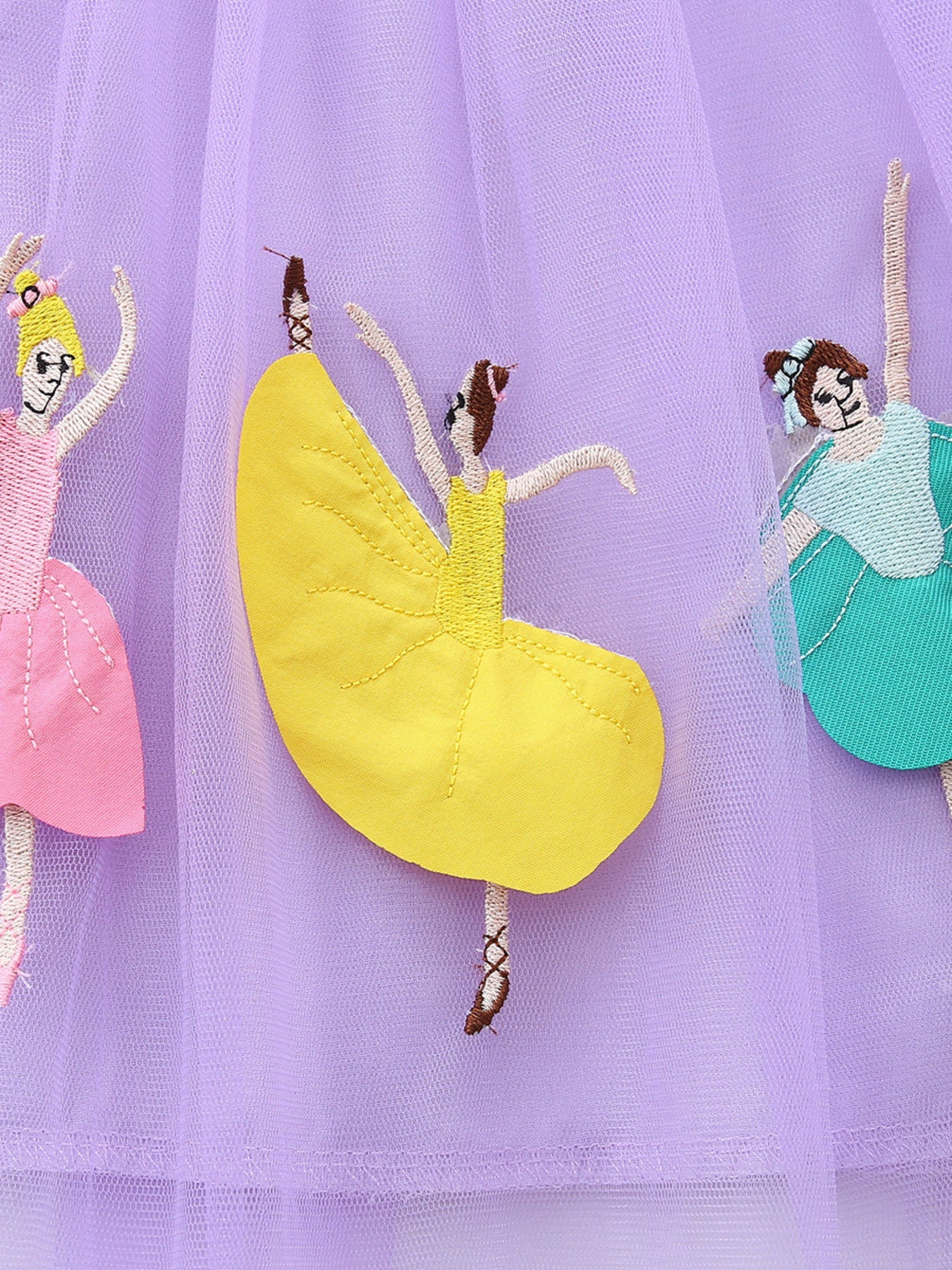 Children's Ballet Dancer Embroidered Tulle Dress