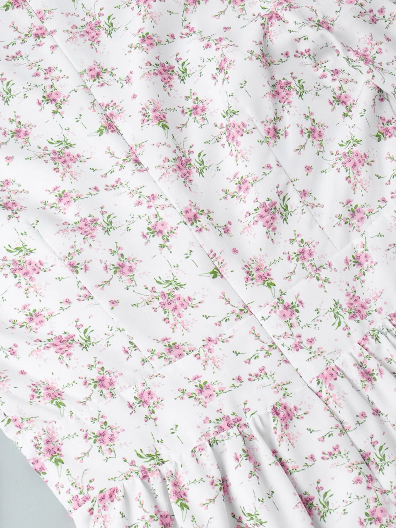 Floral Print Balloon Sleeve Dress