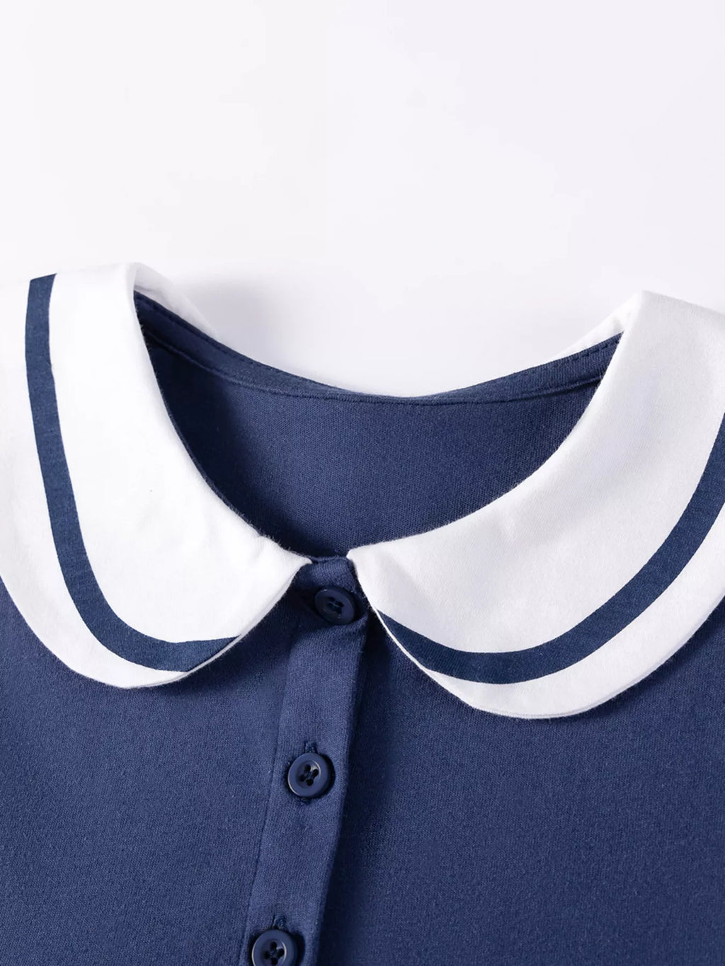 Children's Horse Embroidered Peter Pan Collar Dress