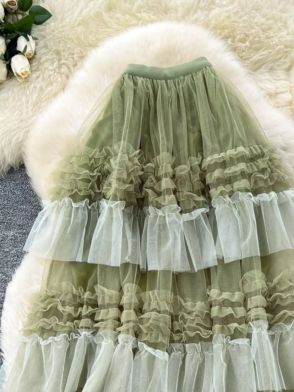 Ruffle Tulle Skirt