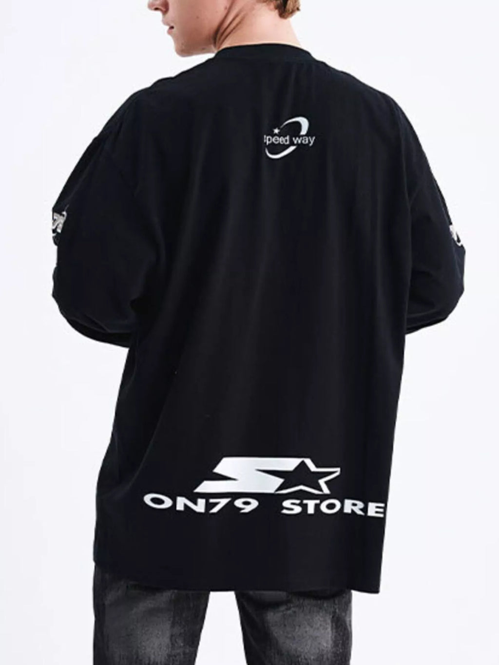 Men's Letter Round Neck Long Sleeve T-Shirt