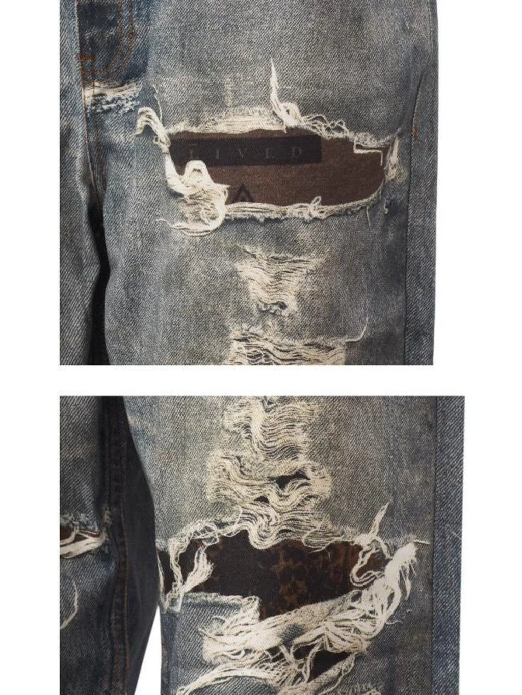 Men's Full Size Distressed Baggy Boyfriend Jeans Plus Size