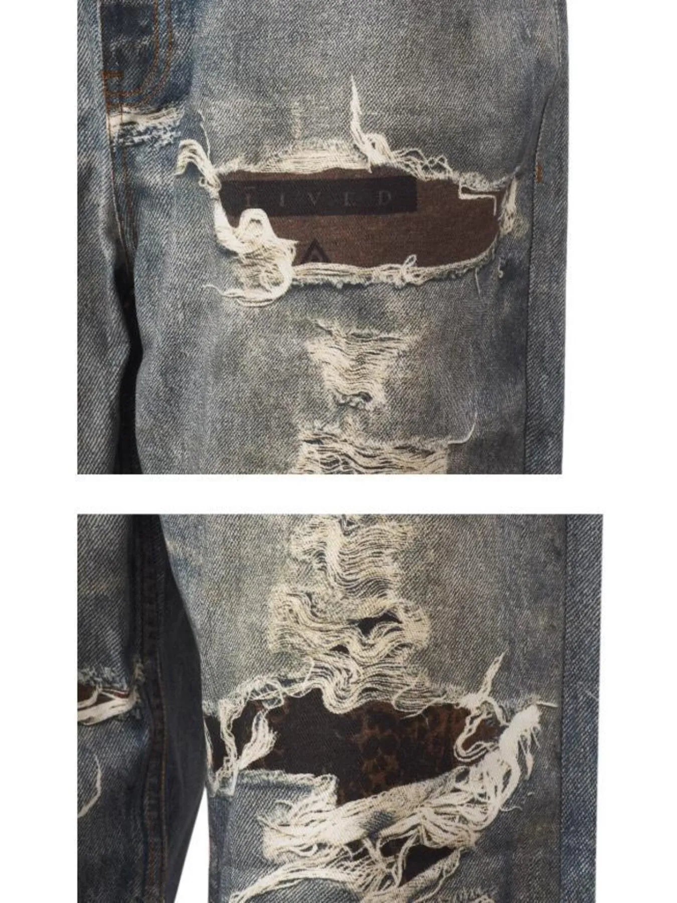 Men's Full Size Distressed Baggy Boyfriend Jeans Plus Size