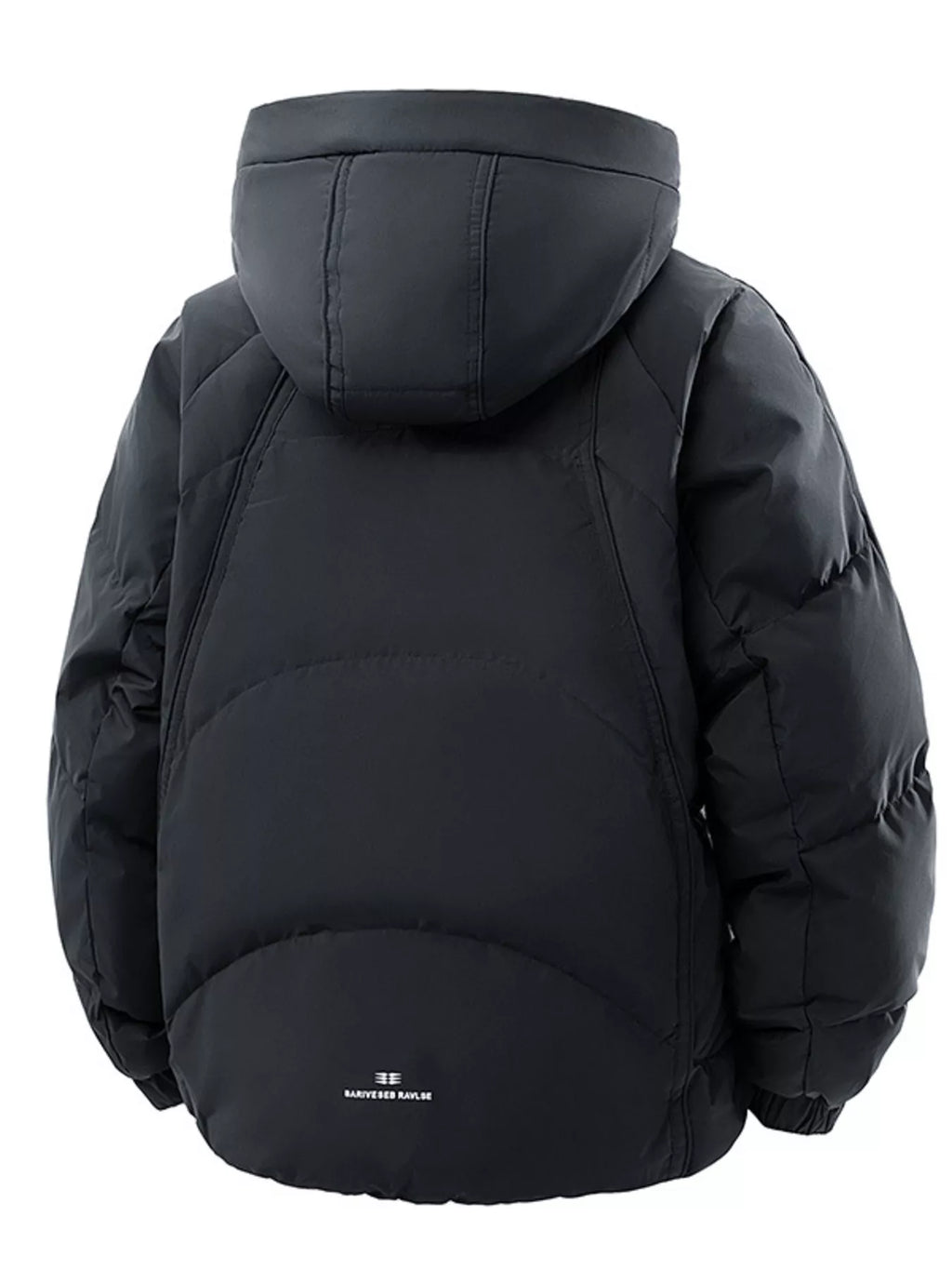 Men's Plus Size Snap Down Hooded Puffer Jacket