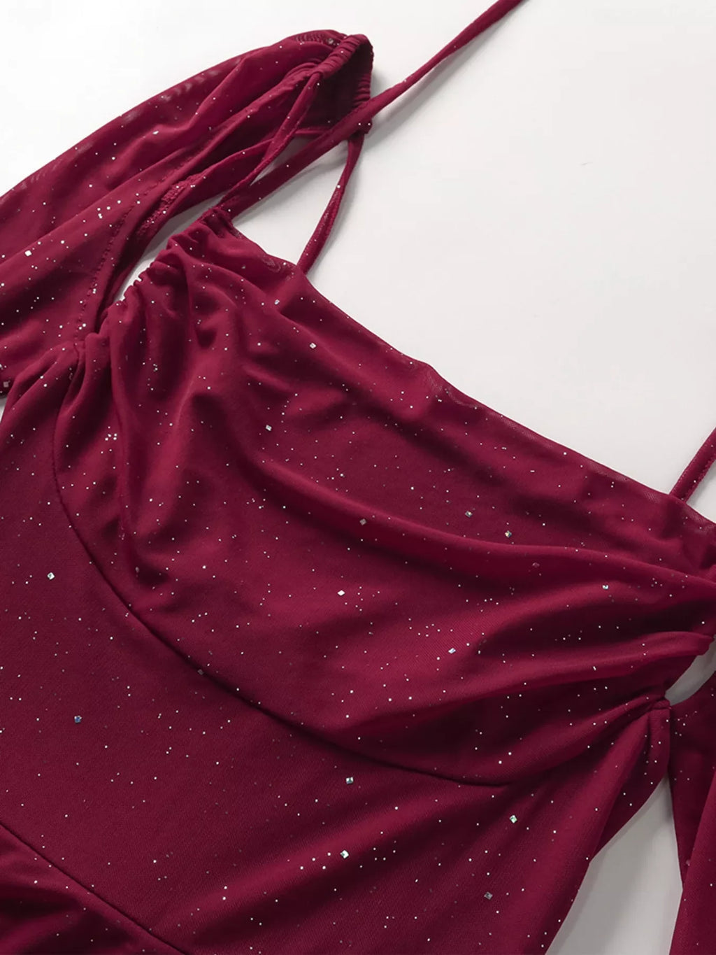 Glitter Slit Maxi Dress