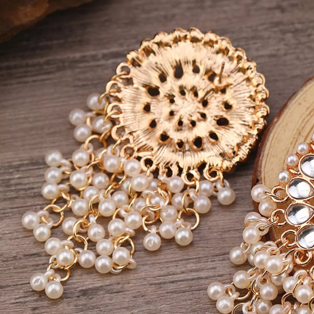 Pearl Fringe Dangle Earrings