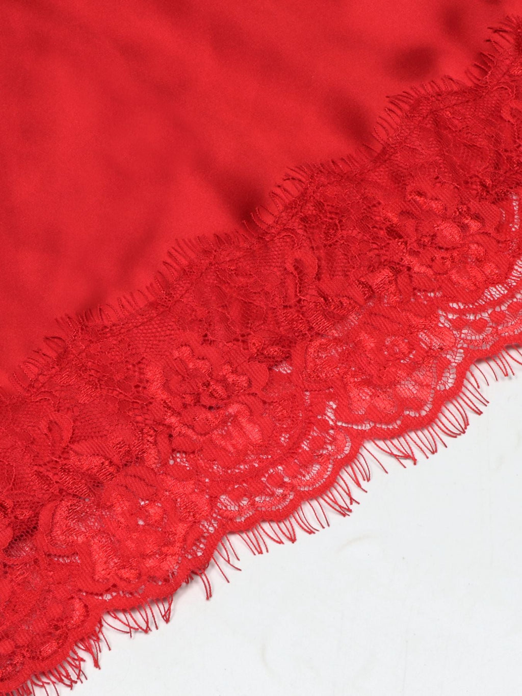 Lace Trimmed Satin Cami