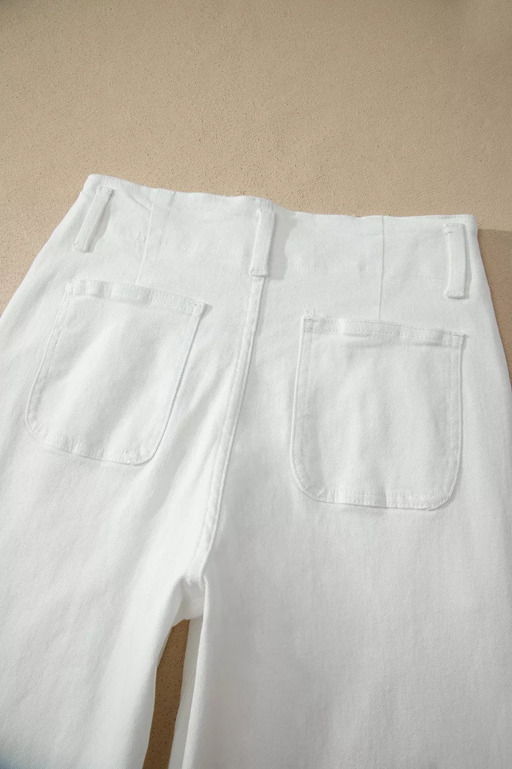 2-Button High Waist Wide Leg Jeans