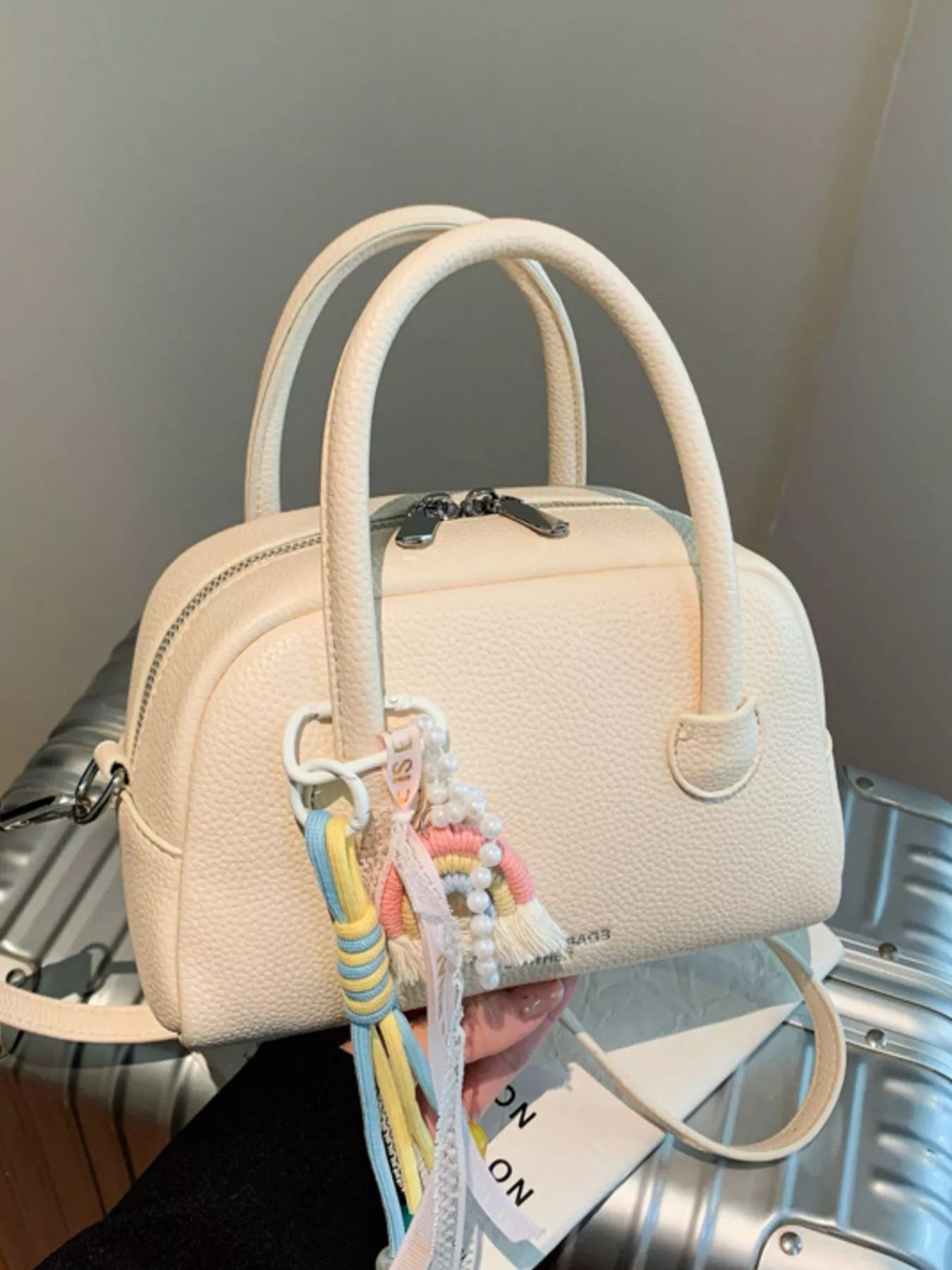 Charm Decor Crossbody Bag