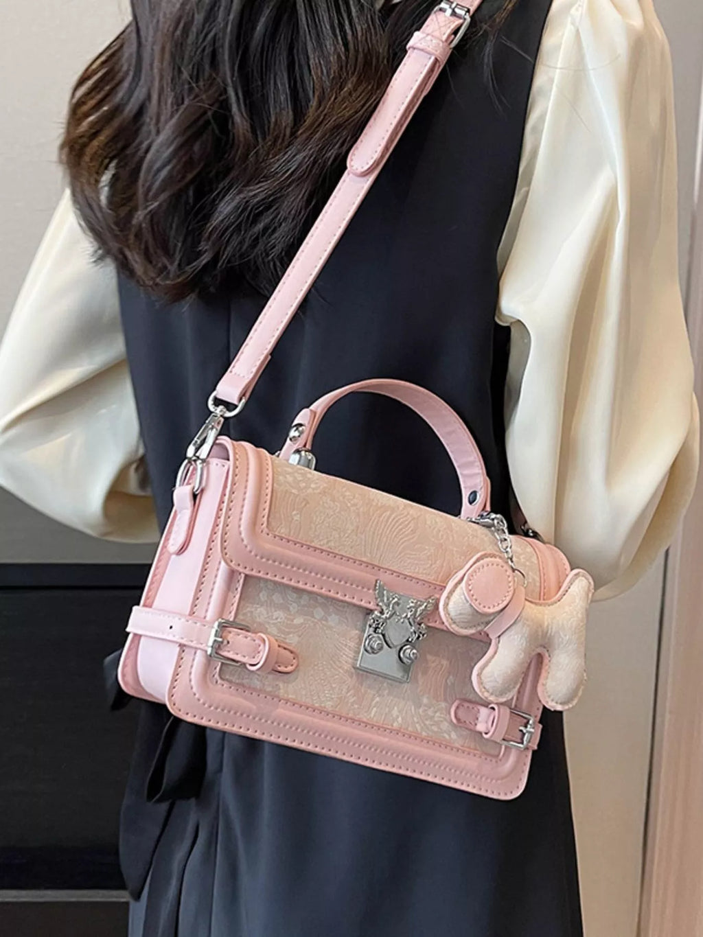 Adjustable Strap Flap Crossbody Bag