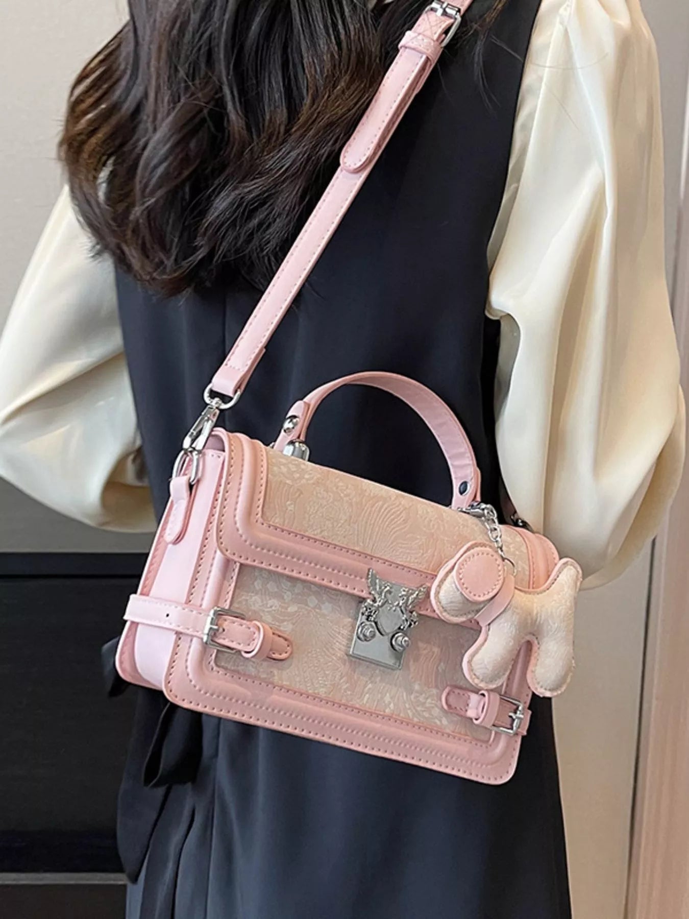 Adjustable Strap Flap Crossbody Bag