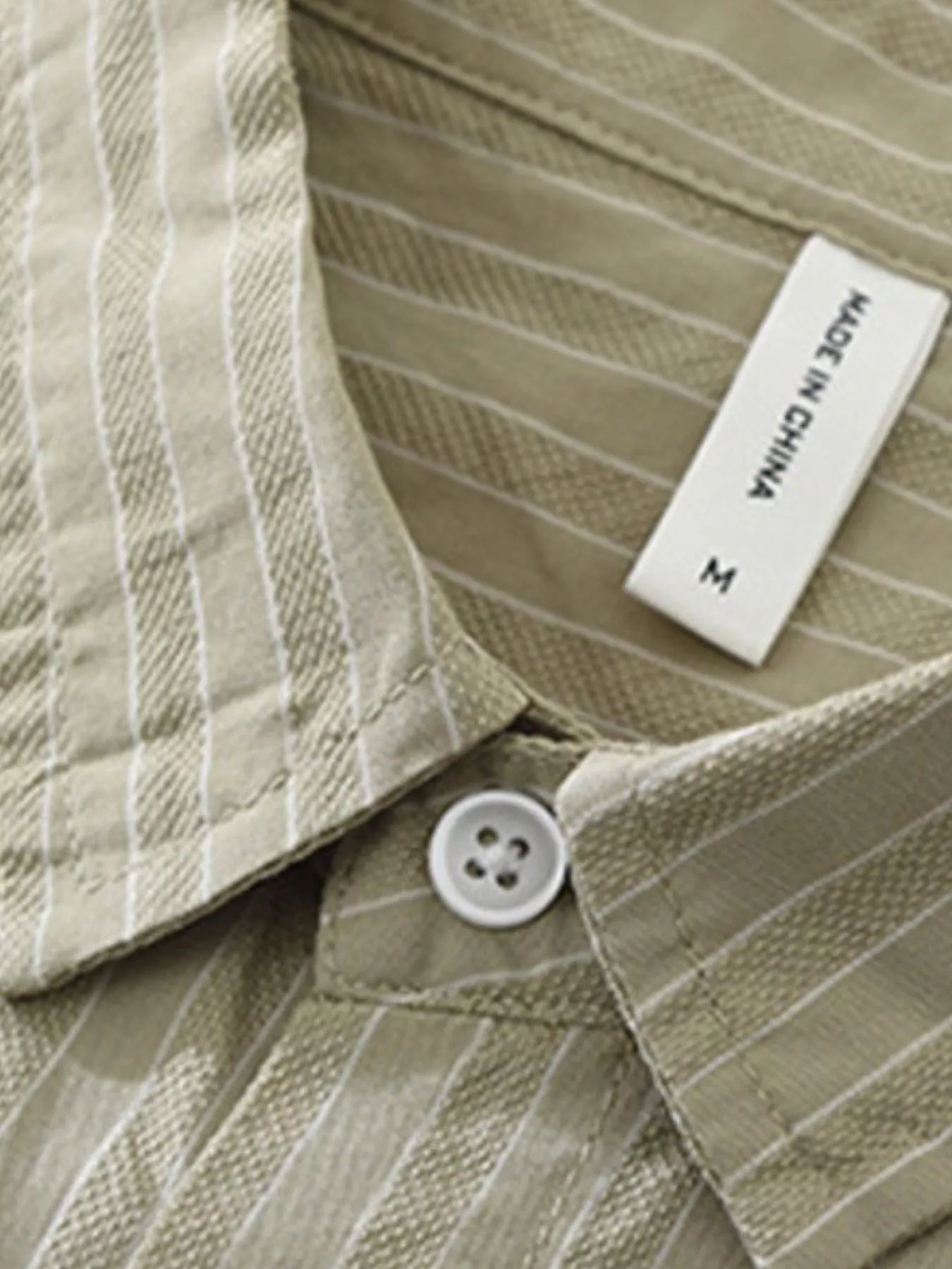 Men's Plus Size Breathable Striped Short Sleeve Shirt