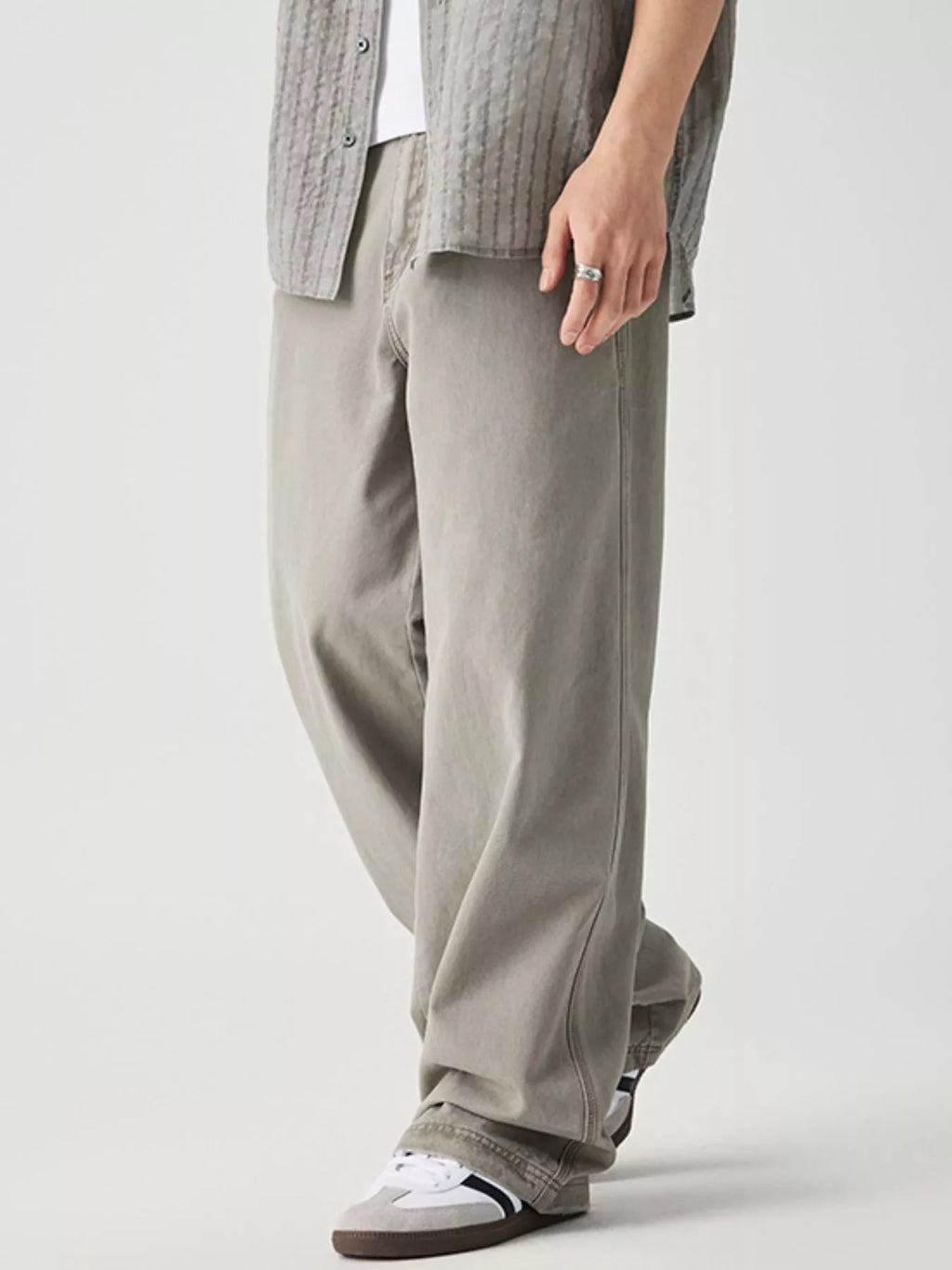Men's Wide Leg Pants with Pockets