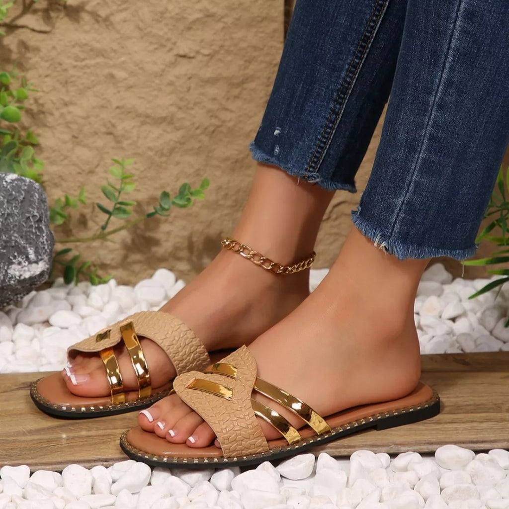 Woven Strap Open Toe Sandals