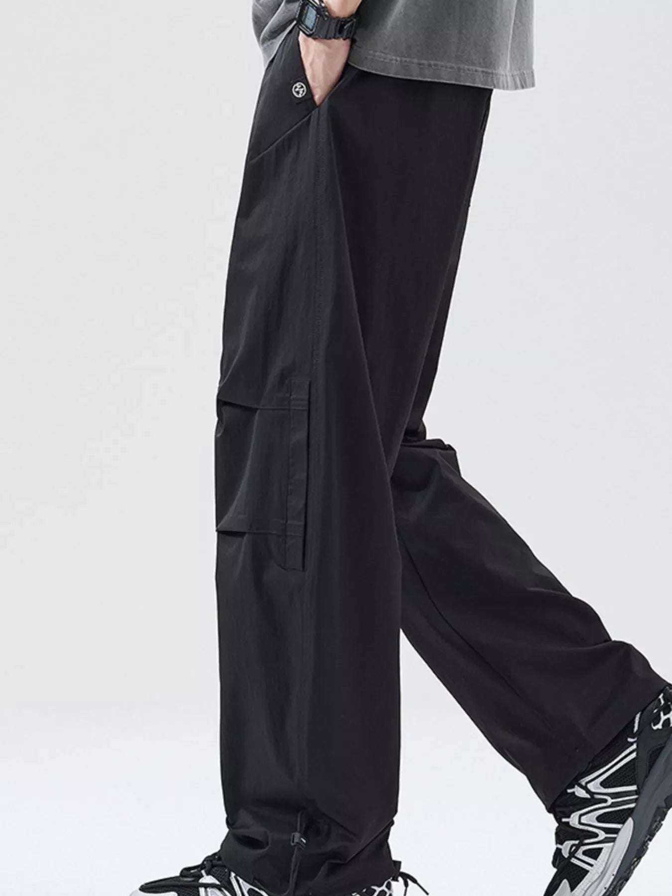Men's Full Size Relaxed Fit Drawstring Pants Plus Size