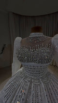 Luxury Crystal Embellished Off-Shoulder Princess Dress GD102