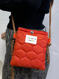 Quilted Padded Crossbody Bag with Adjustable Strap