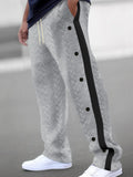 Men's Full Size Textured Drawstring Pants Plus Size