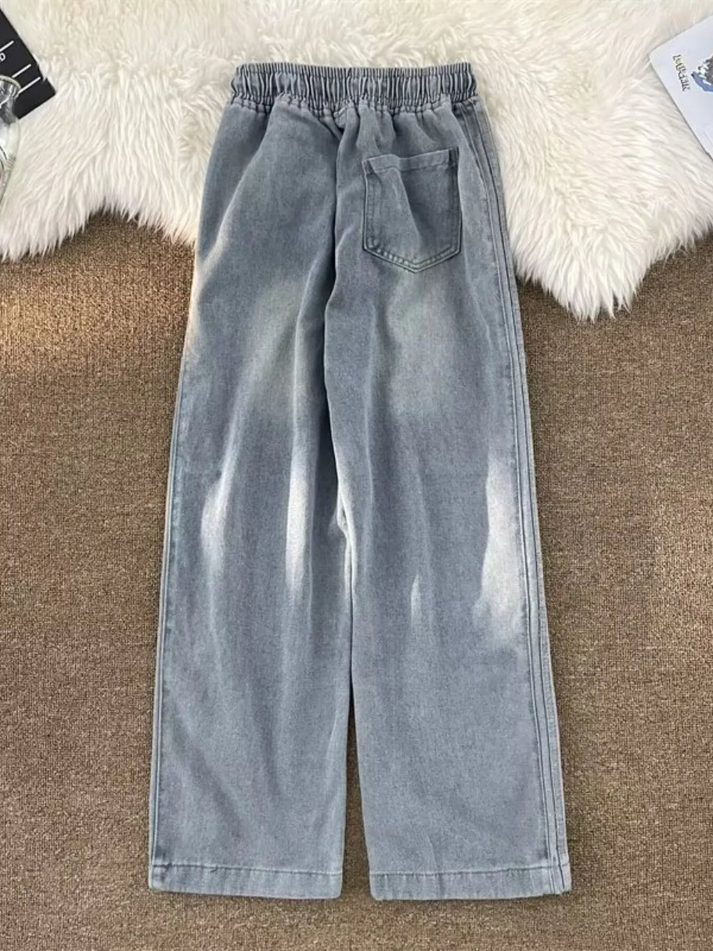 Men's Full Size Wash Wide Leg Pants Plus Size
