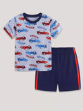 Children's Car Print Tee and Shorts Set