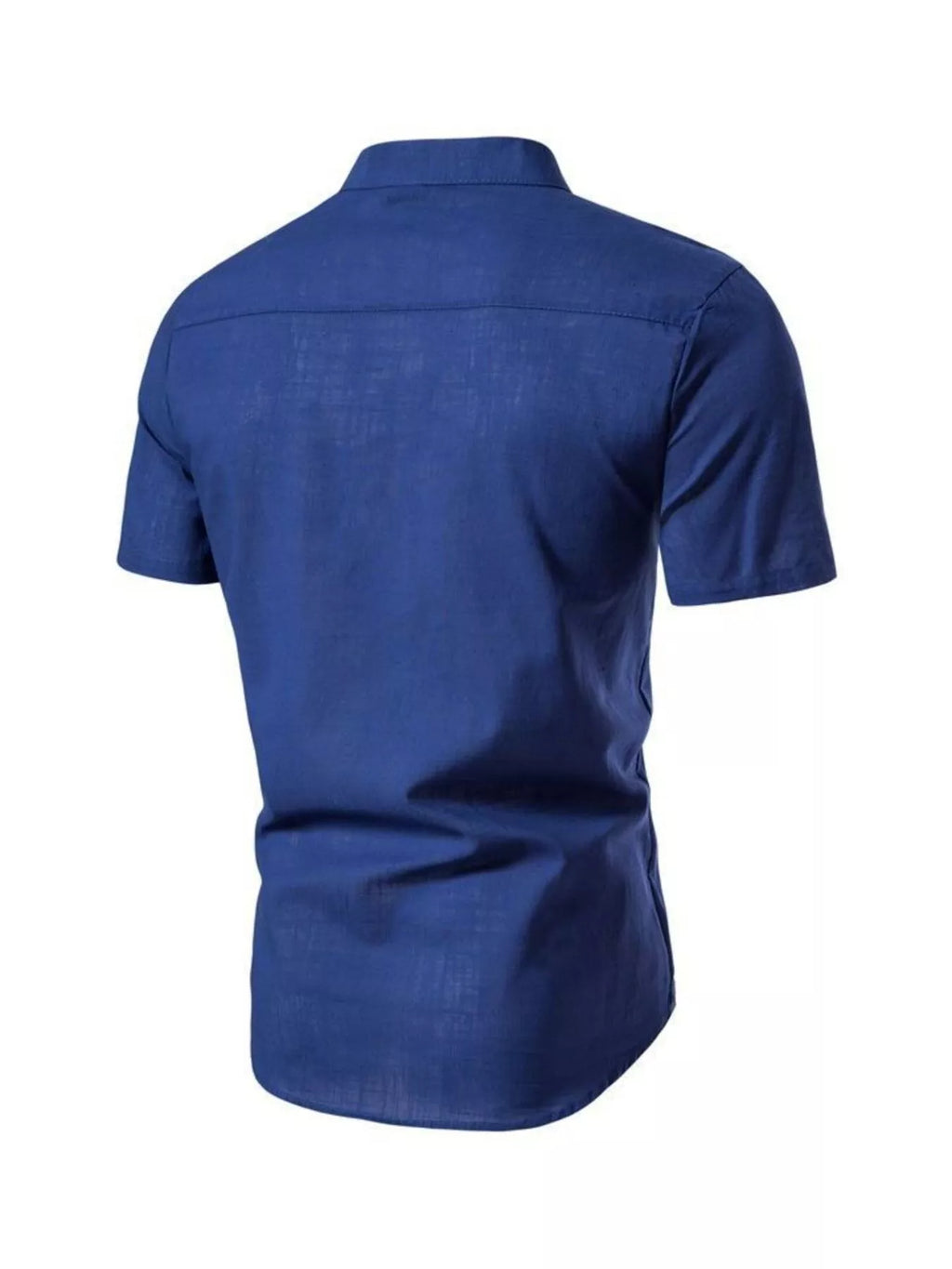 Men's Plus Size Mandarin Collar Short Sleeve Shirt