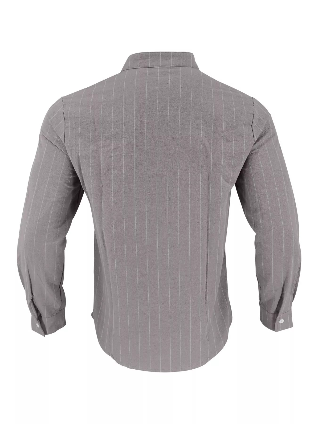 Men's Full Size Striped Button Up Shirt Plus Size