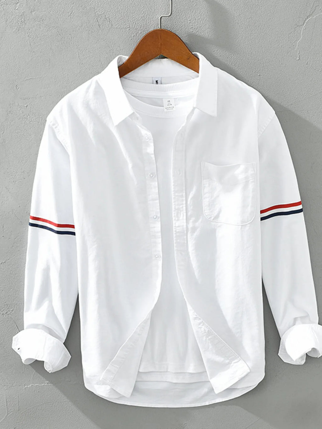 Men's Plus Size Long Sleeve Button-Up Shirt