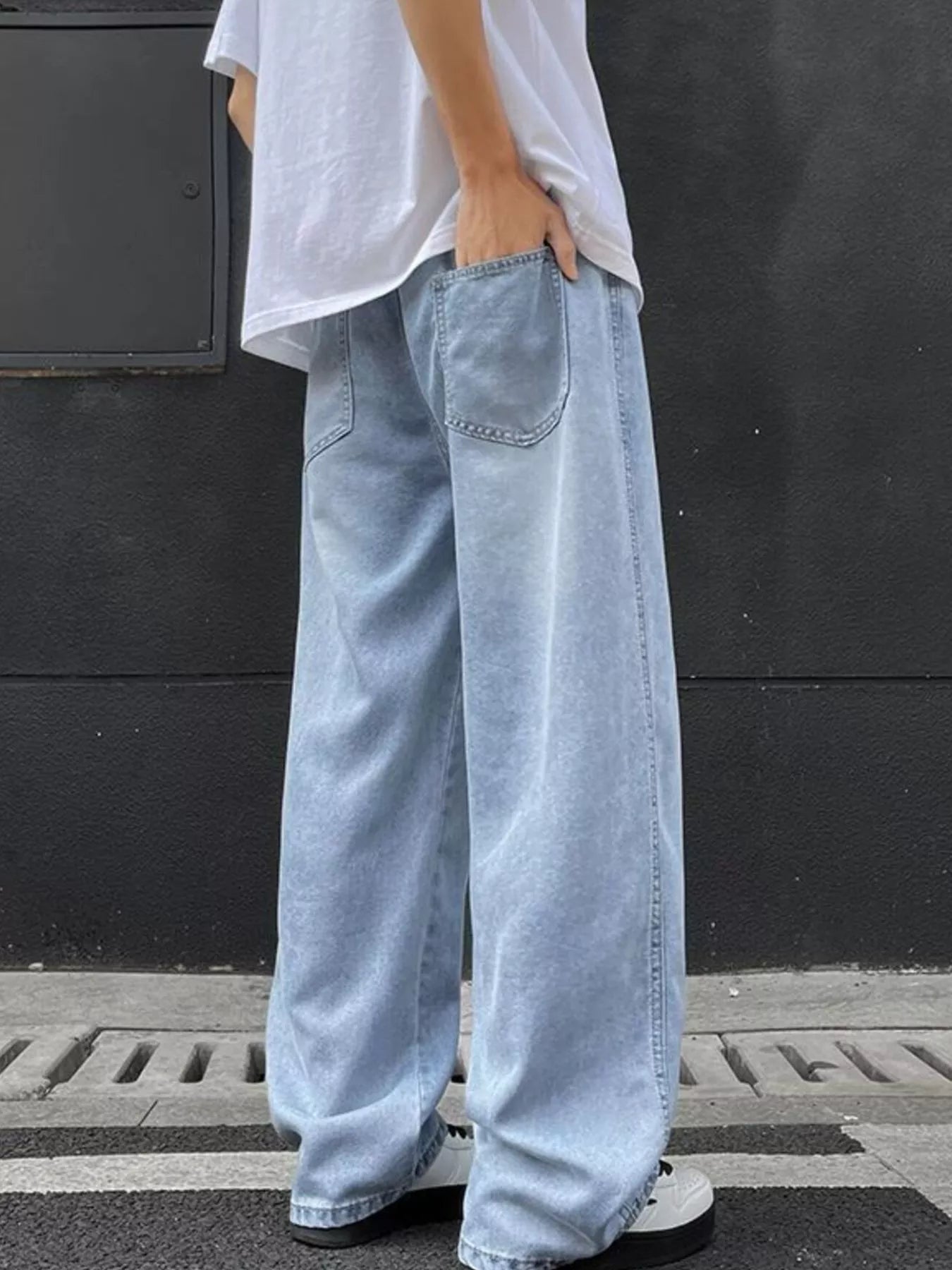 Men's Full Size Wide Leg Jeans Plus Size
