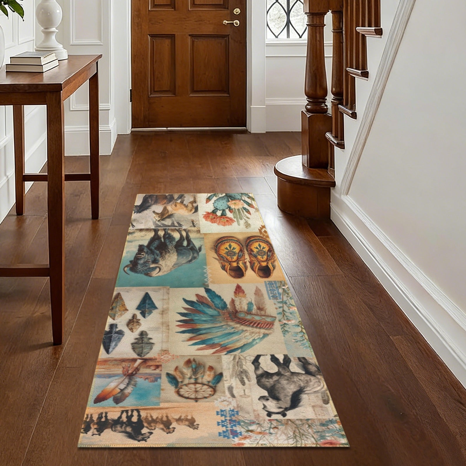 Baha Ranch Bohemian Southwest Floor Rug Runner Indoor 60" x 22" Made in America