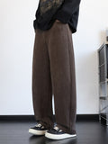 Men's Plus Size Vintage Washed Wide Leg Pants