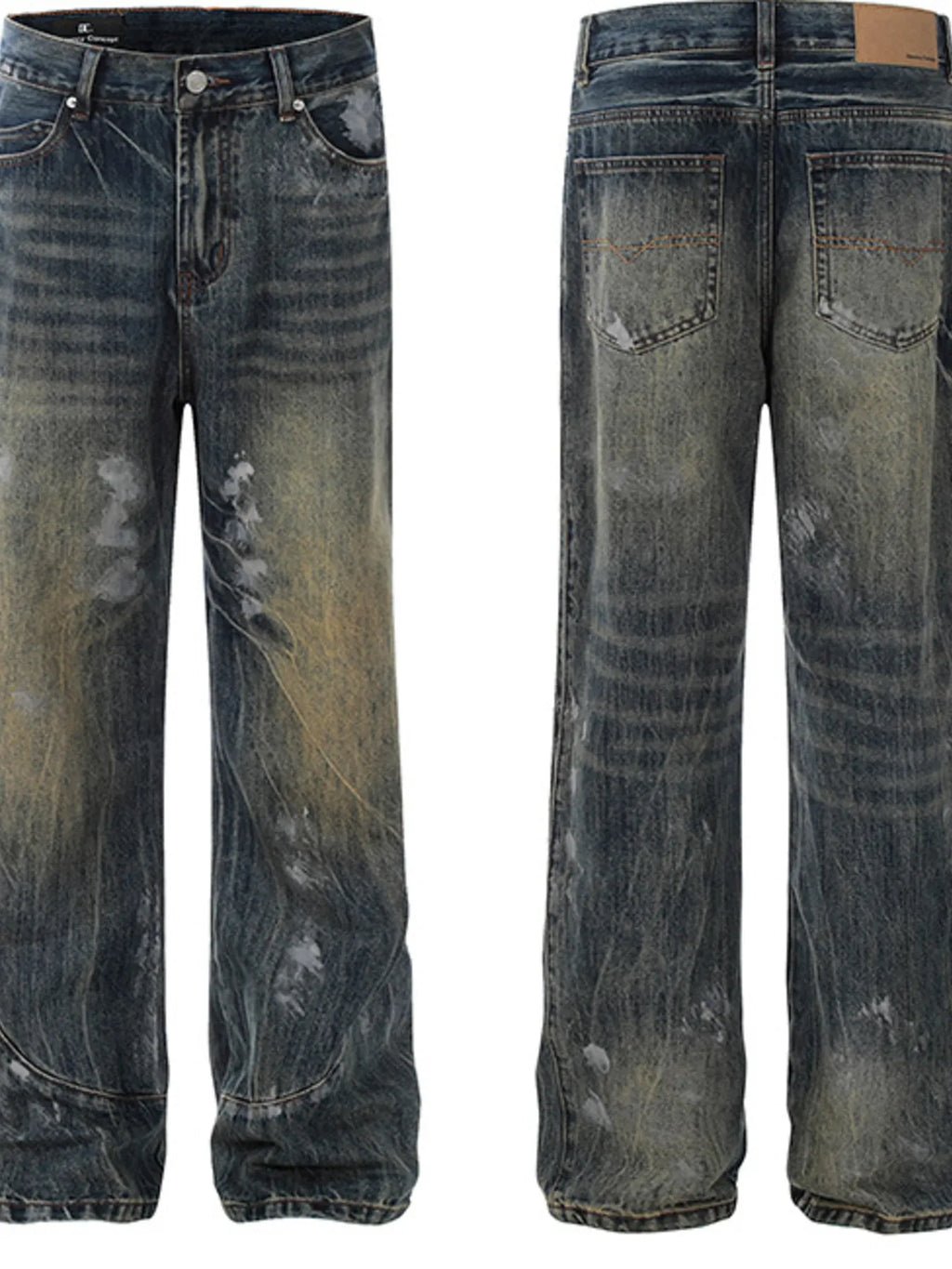 Men's Washed Loose Fit Jeans