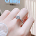 1 Carat 925 Sterling Silver Moissanite Ring