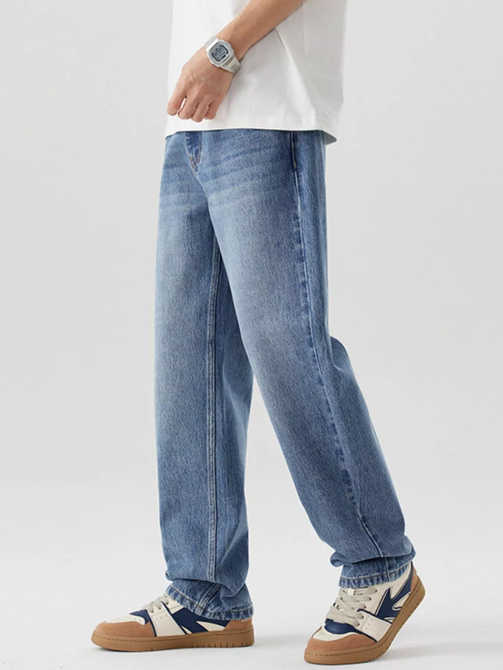 Men's Relaxed Fit Wash Jeans