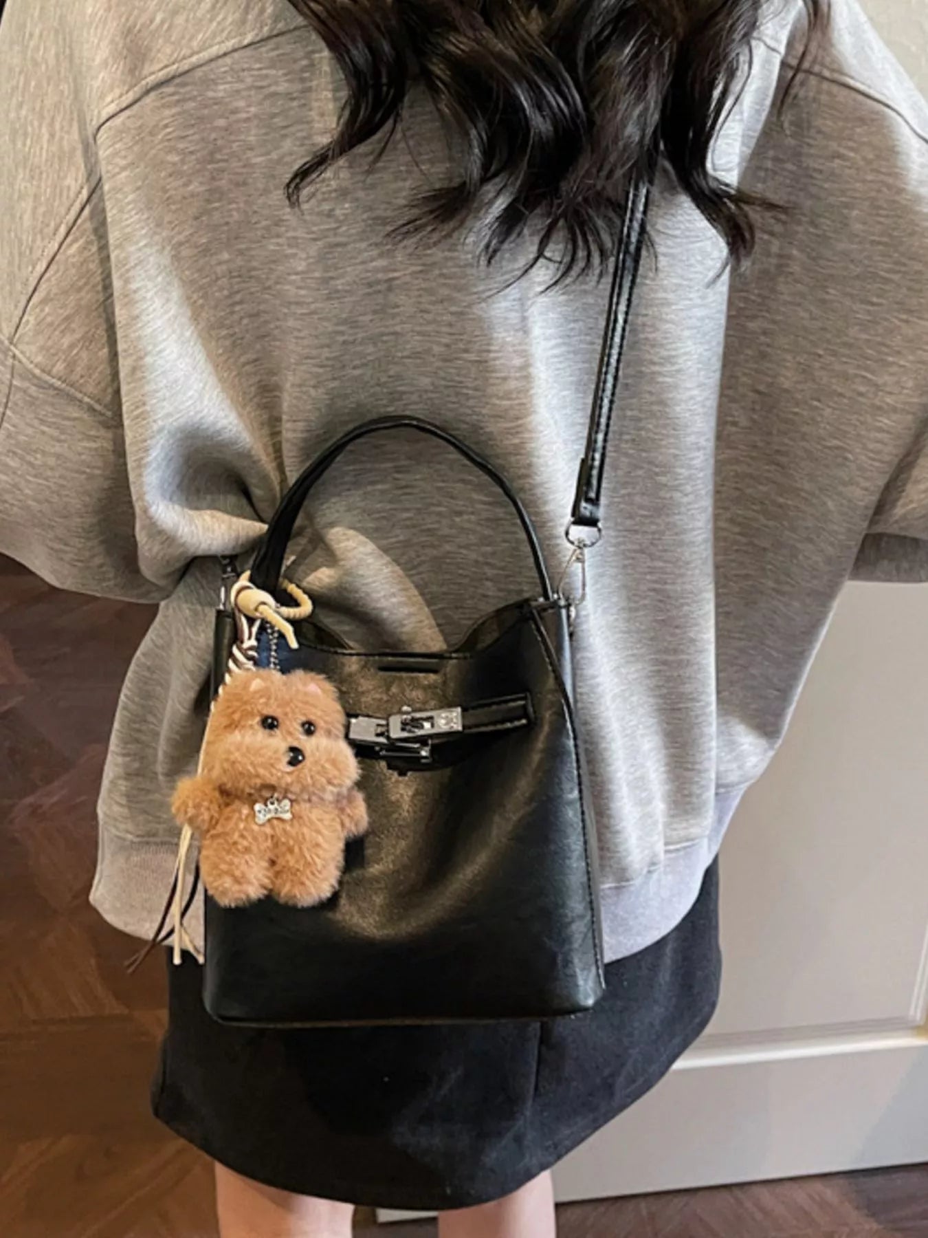 Buckle Leather Crossbody Bag