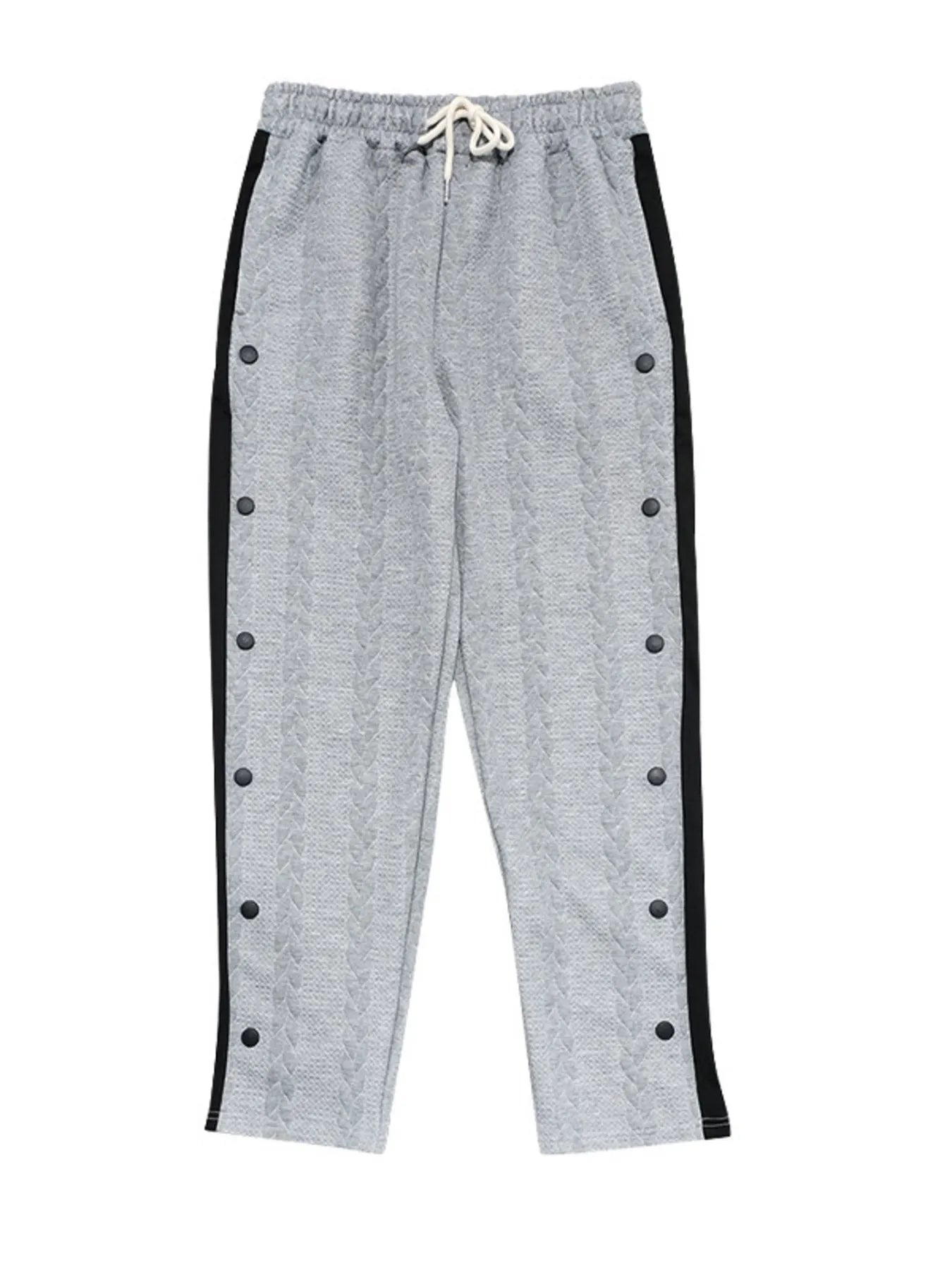 Men's Full Size Textured Drawstring Pants Plus Size