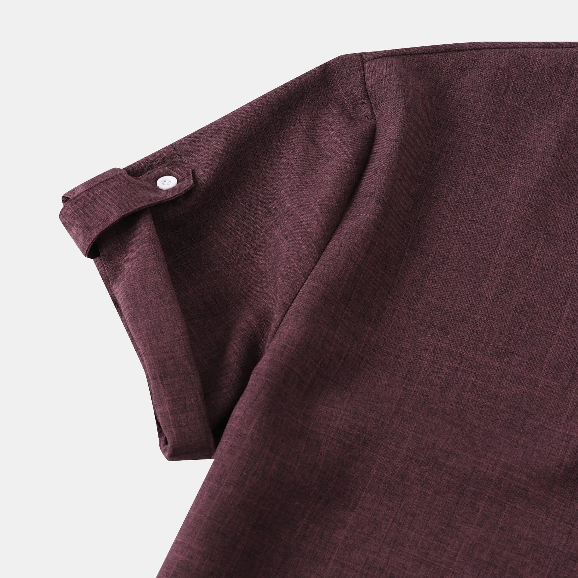 Men's Casual Mandarin Collar Short Sleeve Henley Shirt