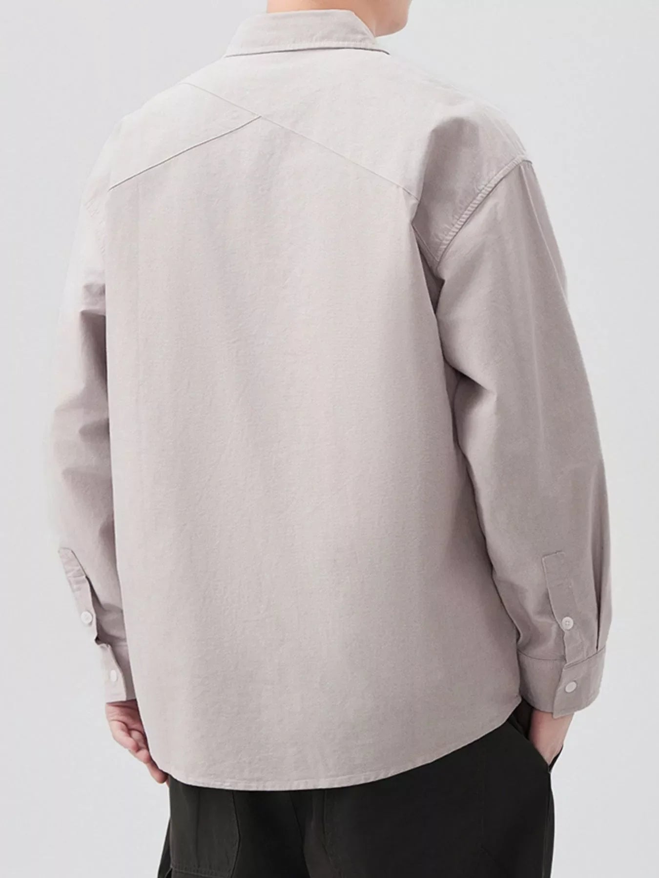 Men's Plus Size Button Up Long Sleeve Shirt