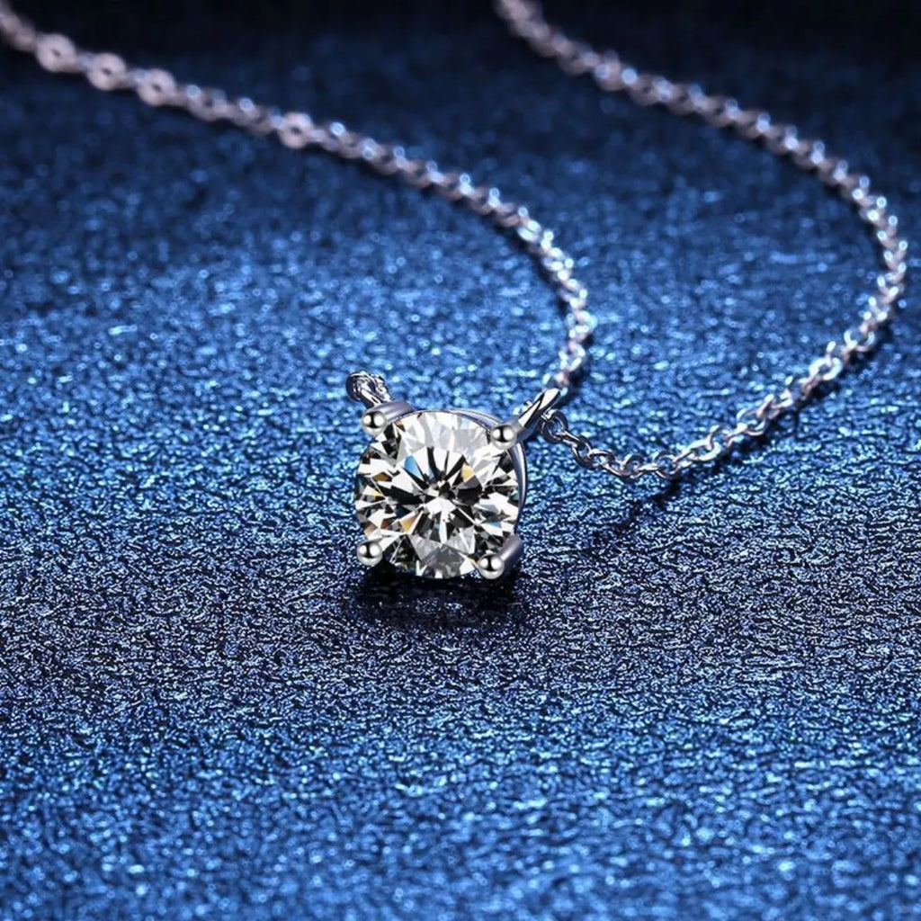 2 Carat Moissanite Pendant Necklace