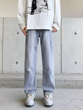 Men's Plus Size Vintage Wash Wide Leg Jeans