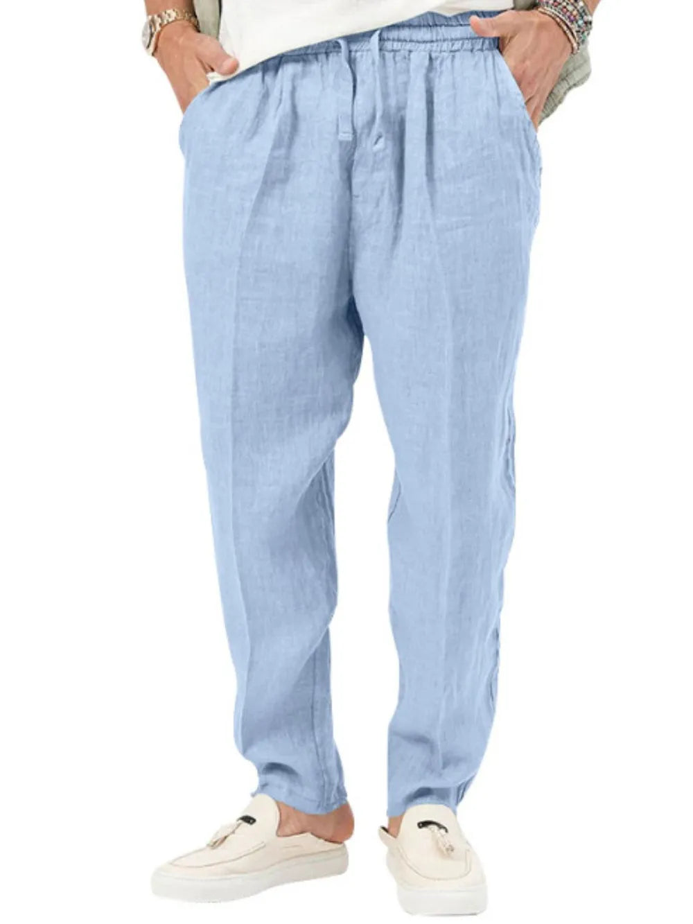 Men's Plus Size Drawstring Pants with Pockets
