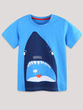Children's Shark Graphic Short Sleeve T-Shirt