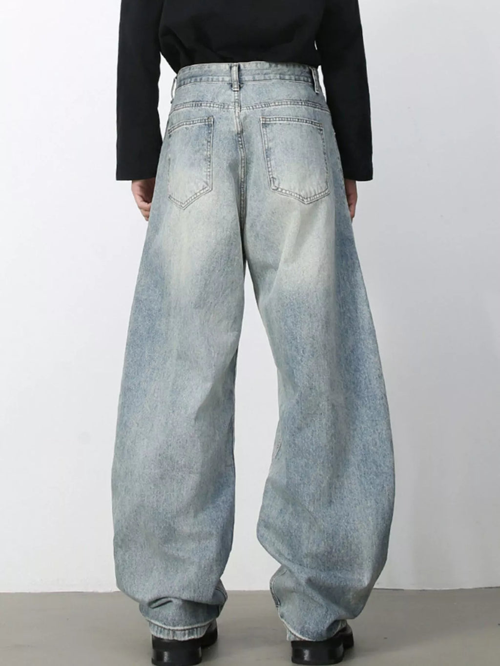 Men's Wash Wide Leg Jeans