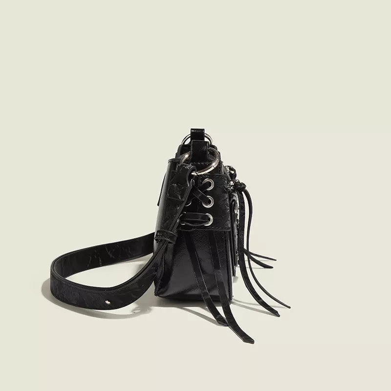 Butterfly Decor Flap Crossbody Bag