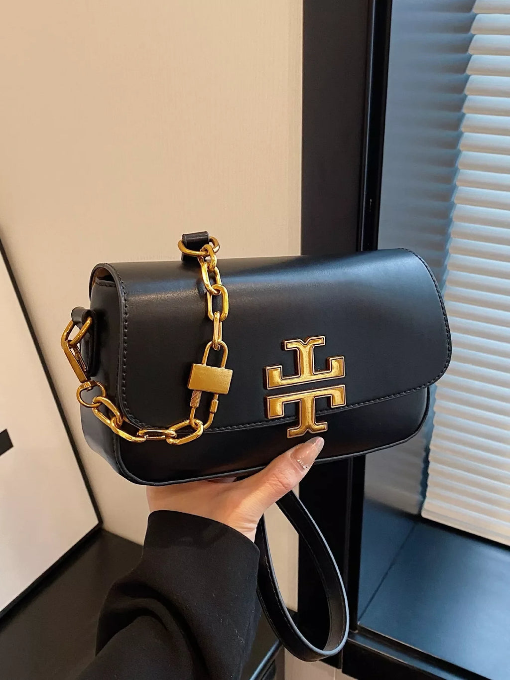Leather Flap Crossbody Bag