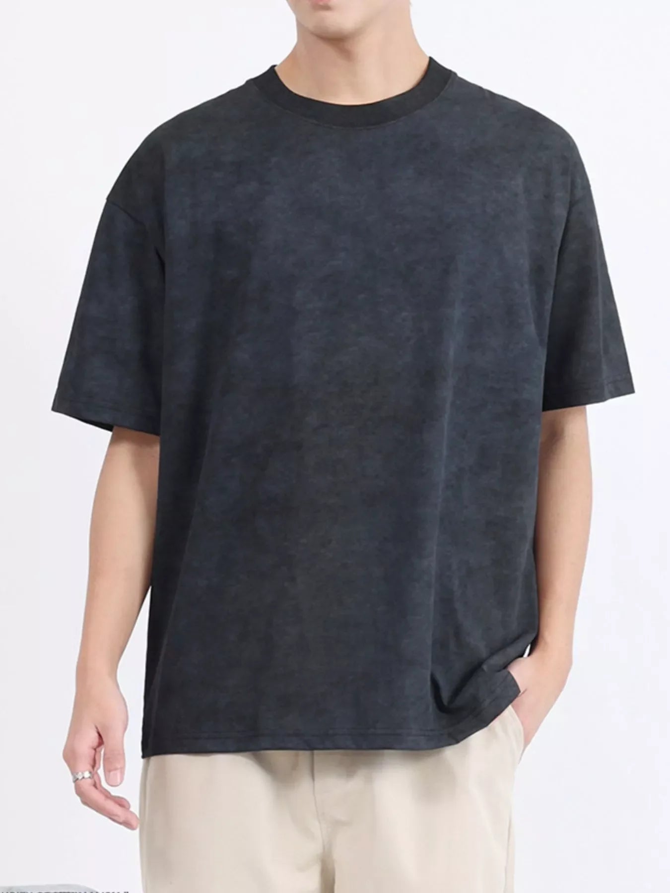 Men's Plus Size Round Neck Short Sleeve T-Shirt