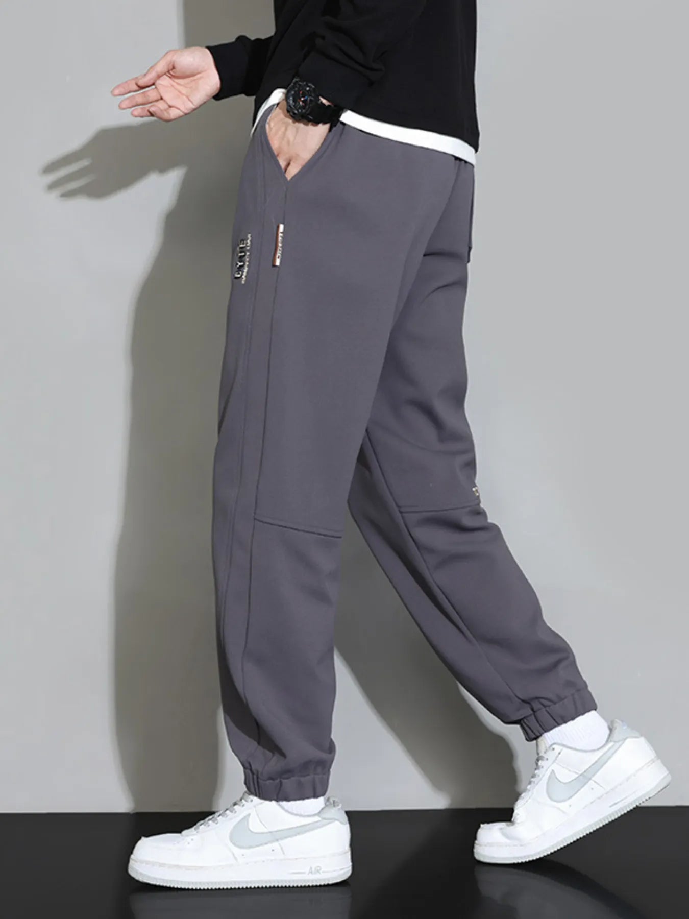Men's Plus Size Casual Jogger Pants with Drawstring