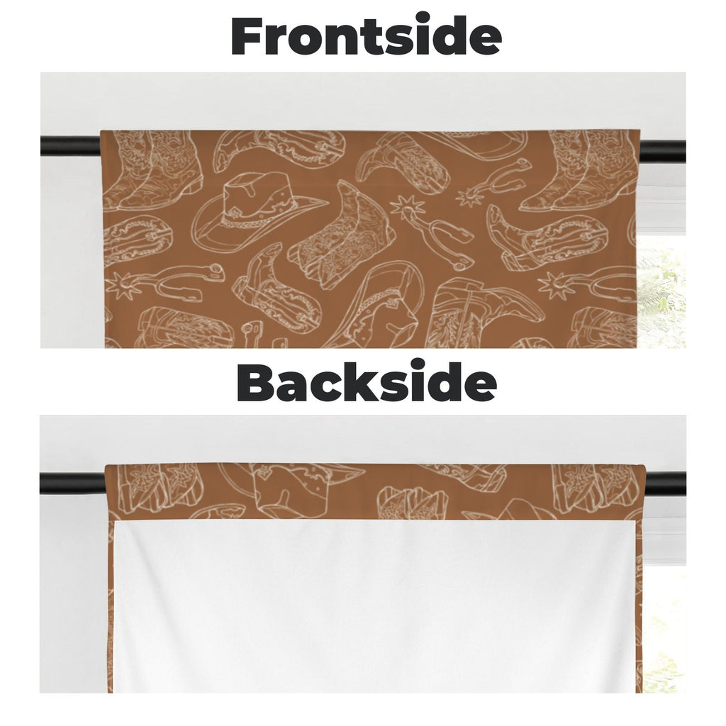 Baha Ranch Western Print Curtains Window Curtain 28"x40" (2-Piece) Made in America