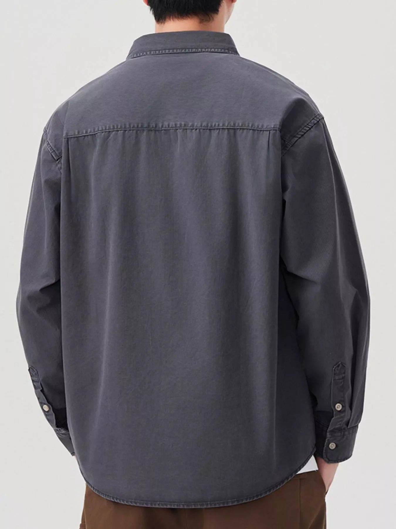 Men's Plus Size Button Up Long Sleeve Shirt